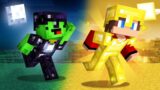 SUN ARMOR Speedrunner vs MOON ARMOR Hunter : JJ vs Mikey in Minecraft Maizen!