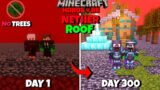 We Survived 100 Days On NETHER ROOF In Minecraft Hardcore | Duo 100 Days