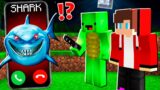 Why Creepy SHARK CALLING to JJ and MIKEY at 3:00am ? – in Minecraft Maizen