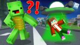 Why U.F.O Catch Mikey and JJ Survival Battle in Minecraft !? (Maizen)