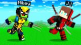 DEADPOOL Speedrunner vs WOLVERINE Hunter : JJ vs Mikey Battle in Minecraft Maizen!