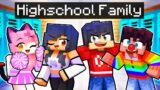 Having a HIGHSCHOOL FAMILY in Minecraft!