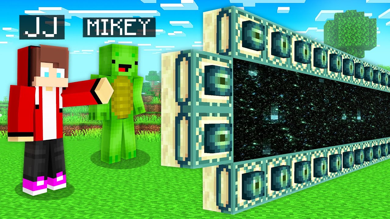 JJ and Mikey Found The LONGEST STRANGE END PORTAL in Minecraft Maizen ...