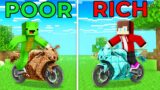 JJ's BIKE vs Mikey's BIKE : NOOB vs PRO Build Battle in Minecraft Maizen!