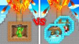 Mikey POOR vs JJ RICH House Inside Volcano Survival Battle in Minecraft (Maizen)