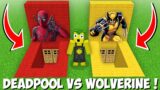 SURVIVE in SECRET DEADPOOL VS WOLVERINE BASEMENT in Minecraft ! MARVEL HOUSE !