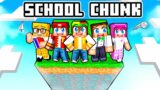 Surviving One HIGHSCHOOL CHUNK in Minecraft!