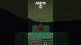 Surviving Traps at different Ages… #minecraft #shorts #meme