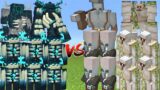 WARDENS ALLIANCE Vs IRON GOLEM & PILLAGERS ALLIANCE MOBS BATTLE IN MINECRAFT