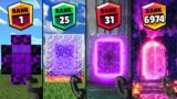 all nether portals with different ranks in Minecraft