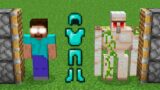 x100 iron golems and HEROBRINE and x200 diamond armors combined in minecraft