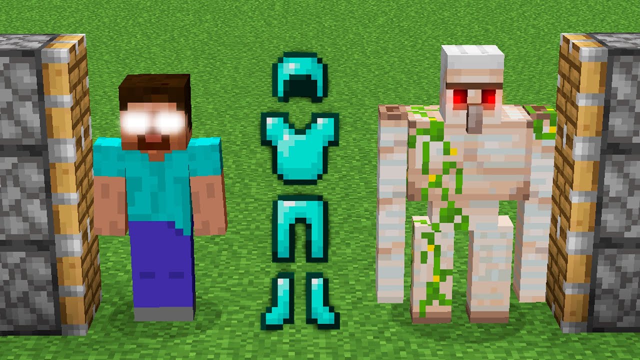 x100 iron golems and HEROBRINE and x200 diamond armors combined in ...