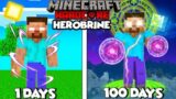 I Survived 100 Days as HEROBRINE in Hardcore Minecraft… (Hindi)