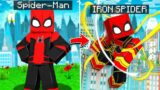 Upgrading SPIDER MAN To Most Powerful IRON SPIDERMAN In Minecraft