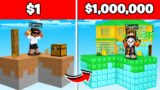 $1 vs $1,000,000 Million CHUNK in MINECRAFT