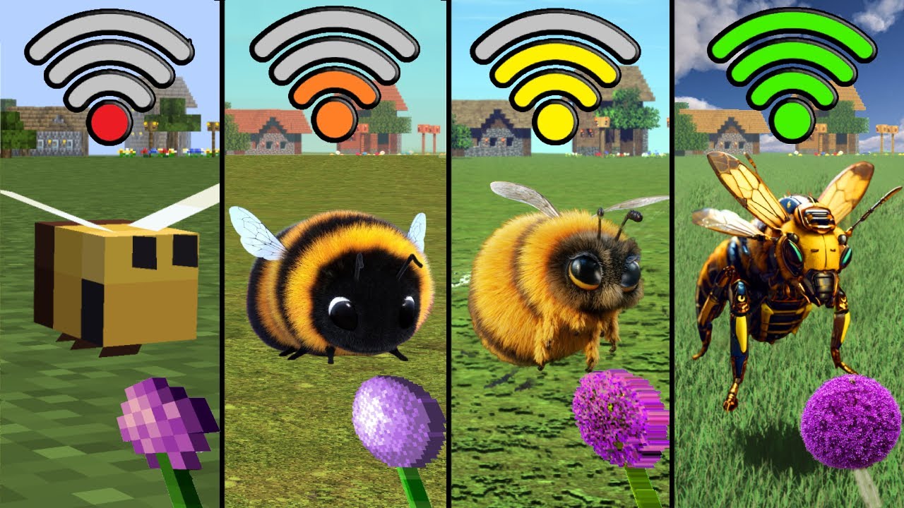 Bee With Different Wi-Fi in Minecraft - Minecraft videos