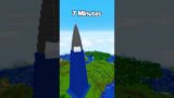 Cobblestone Tower at Different Times (World's Smallest Violin) #minecraft #shorts