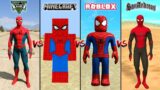 GTA 5 Spider Man vs Minecraft Spider Man vs Roblox Spider Man vs GTA San Andreas – WHO IS BEST?