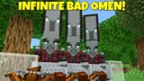 How To Upgrade Your Raid Farm With INFINITE Bad Omen! Minecraft Bedrock Edition #short