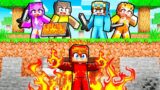 Hunters vs FIRE ELEMENTAL in Minecraft!