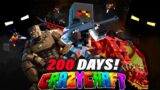 I Survive 200 Days in Crazy Craft in Minecraft Hardcore