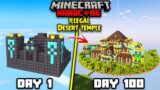 I Survived 100 Days On ILLEGAL Desert Temple in Minecraft Hardcore