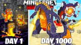 I Survived 1000 Days As LAVA MONSTERS In HARDCORE Minecraft! (Full Story)