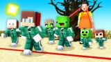 JJ and Mikey Family in SQUID GAME – Maizen Minecraft Animation