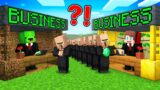 JJ's Family RICH vs Mikey's Family POOR BUSINESS Survive Battle in Minecraft – Maizen