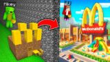 Mikey POOR vs JJ RICH MCDONALDS Survive Battle in Minecraft (Maizen)