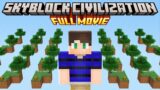 Minecraft but I survive in SKYBLOCK CIVILIZATION [FULL MOVIE]