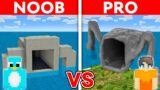 NOOB vs PRO: SEA EATER House Build Challenge in Minecraft