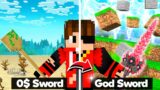 Upgrading $1 Sword to $1,000,000 GOD Sword in Minecraft !!!