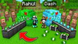 DASH EMERALD vs RAHUL DIAMOND Factory Survival Battle in Minecraft