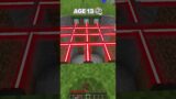 Hidden Base vs Different Ages #minecraft #shorts #meme