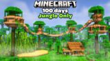 I Spent 100 Days in a Cozy Jungle Only World in Minecraft