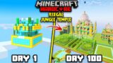 I Survived 100 Days On ILLEGAL Jungle Temple in Minecraft Hardcore