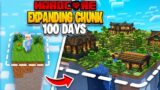 I Survived 100 Days on an EXPANDING CHUNK in Minecraft Hardcore