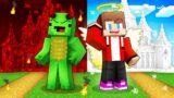 JJ ANGEL King vs Mikey DEVIL King Survival Battle in Minecraft (Maizen)