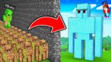 JJ and Mikey: POOR vs RICH Mob Build Battle in Minecraft – Maizen