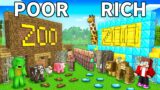 JJ's RICH Zoo vs Mikey's POOR Zoo Survive Battle in Minecraft – Maizen