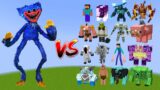 MUTANT HUGGY WUGGY vs All Minecraft Bosses – Minecraft Mob Battle