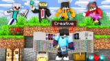 Minecraft Manhunt (1V3) But I Secretly Used CREATIVE Mode…