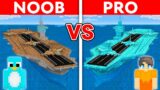 NOOB vs PRO: AIRCRAFT CARRIER Build Challenge in Minecraft