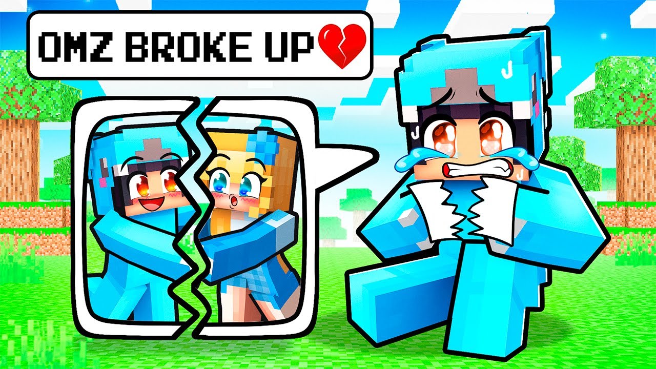 Omz BROKE UP with Crystal in Minecraft! - Minecraft videos