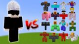 SATORU GOJO vs All Minecraft Bosses,Golems,Warden,Wither storm – Minecraft Mob Battle