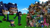 Shin Sonic Tapes VS 100 Mobs ADDON FIGHT in MINECRAFT PE/BE