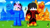 WATER King vs LAVA King Survival Battle in Minecraft!