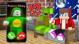 Why Creepy ROBLOX MIKEY CALLING to JJ and MIKEY at Night? – Minecraft Maizen