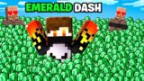 i Became Emerald Dash To Troll Villager In Minecraft…..